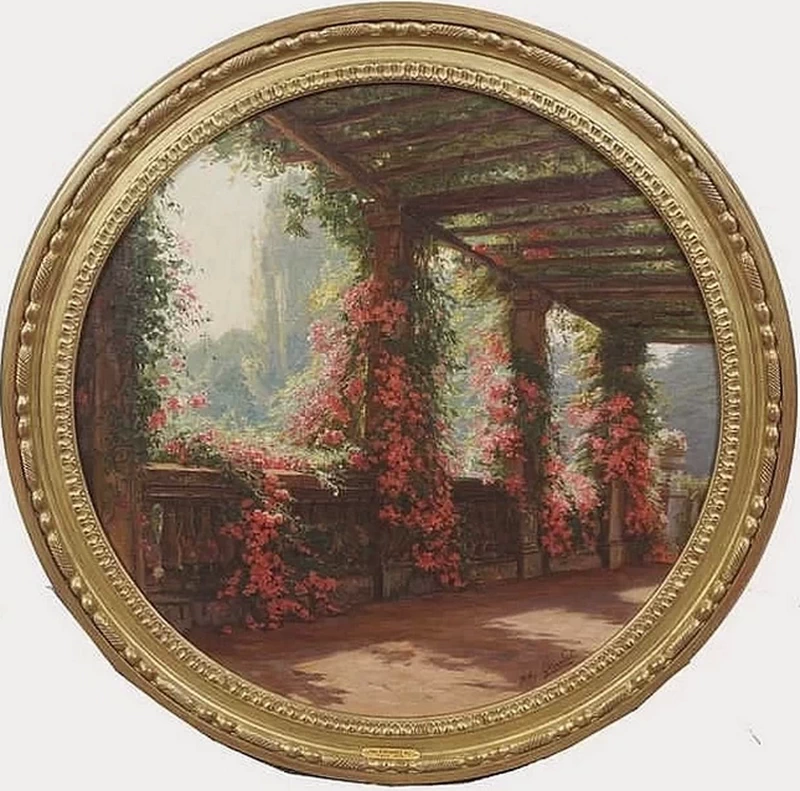 Fiori sotto un pergolato